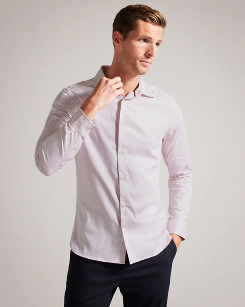 FAENZA-Shirts-LS Geo Shirt- Ted Baker Romania